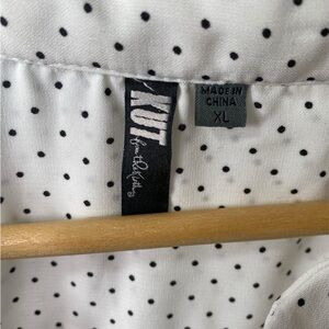 KUT from the Kloth Black and White Polka Dot Blouse